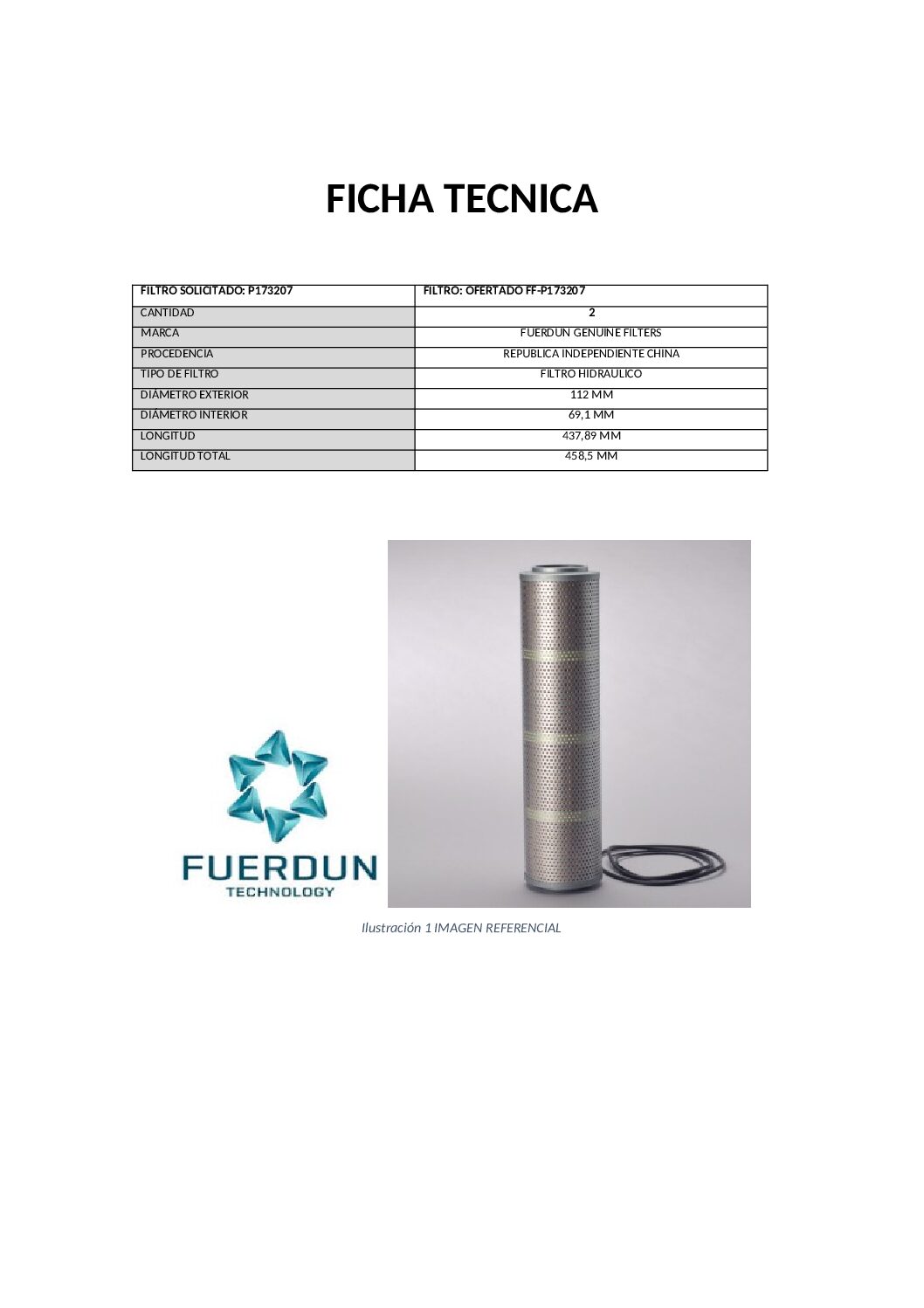 FILTRO HIDRAULICO