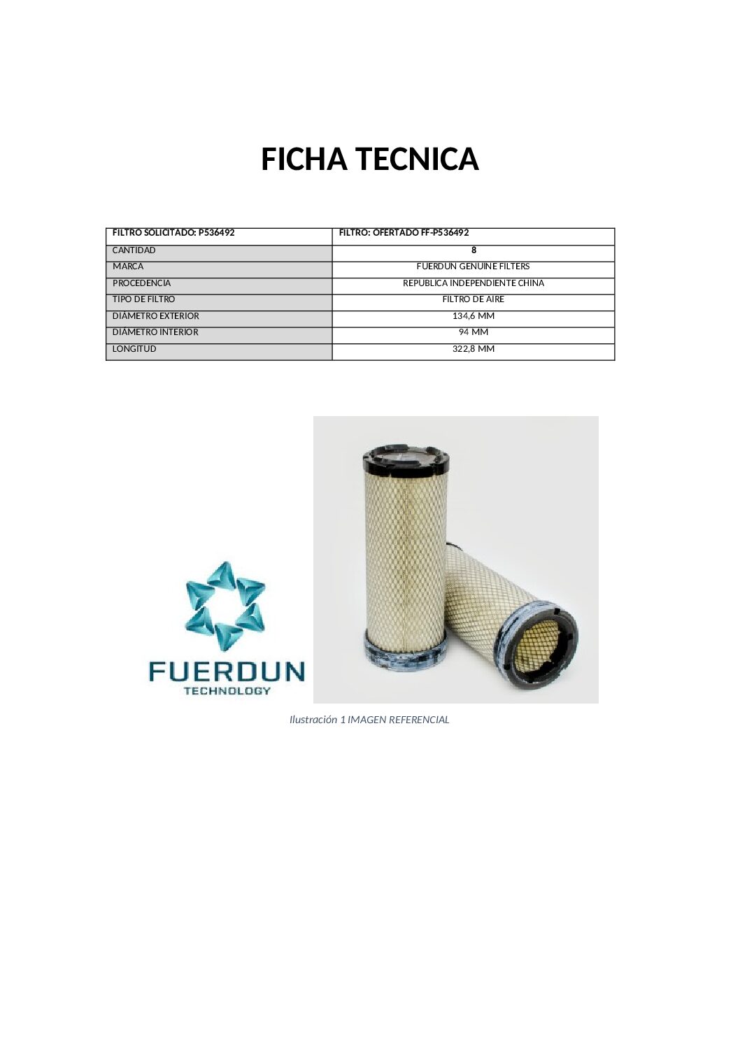 FILTRO DE AIRE INTERNO