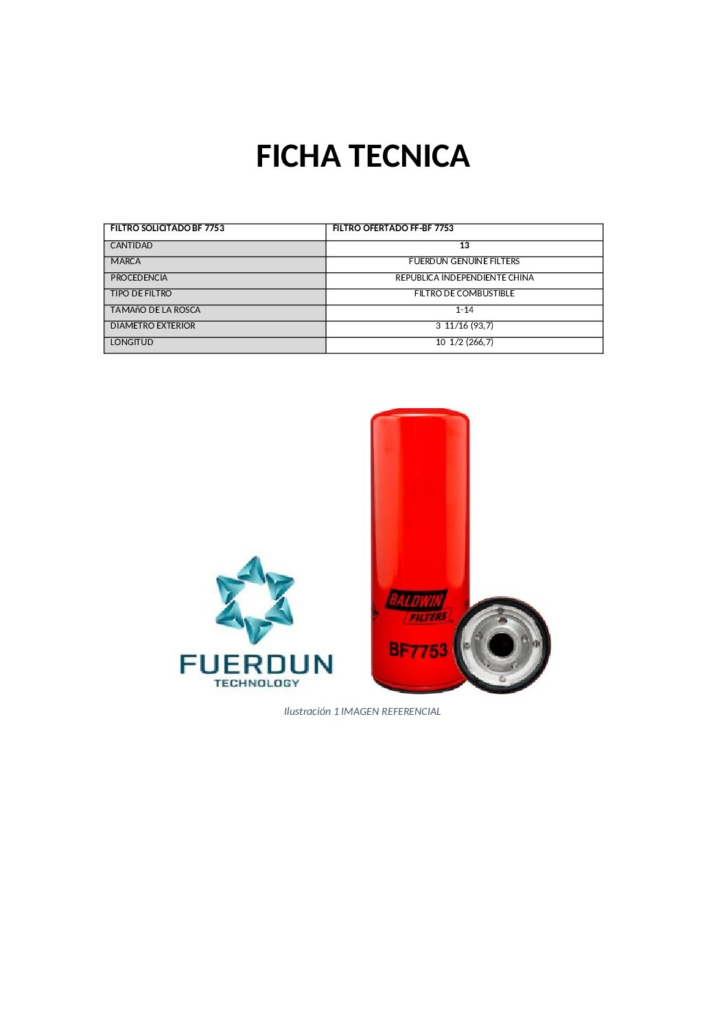 FILTRO DE COMBUSTIBLE