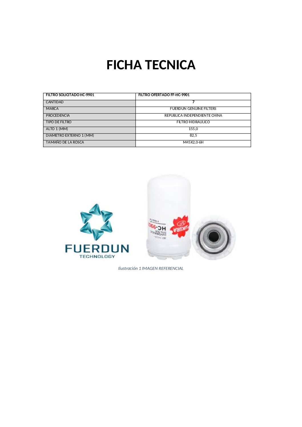 FILTRO HIDRAULICO PILOTO