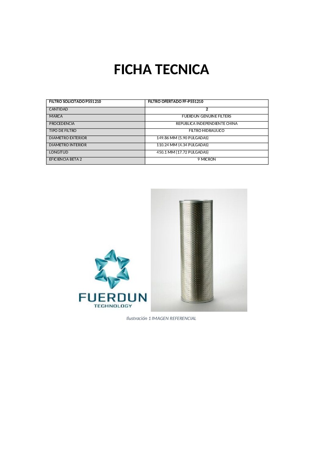 FILTRO DEL TANQUE HIDRAULICO