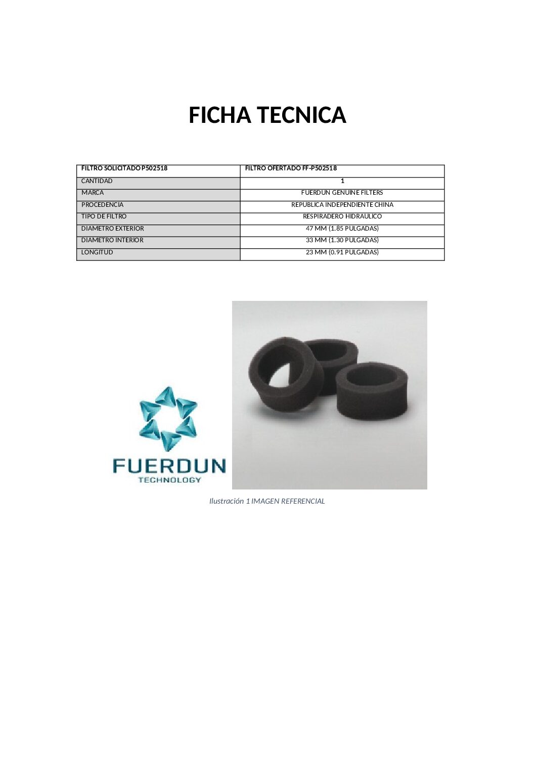 FILTRO RESPIRADERO TANQUE HIDRAULICO