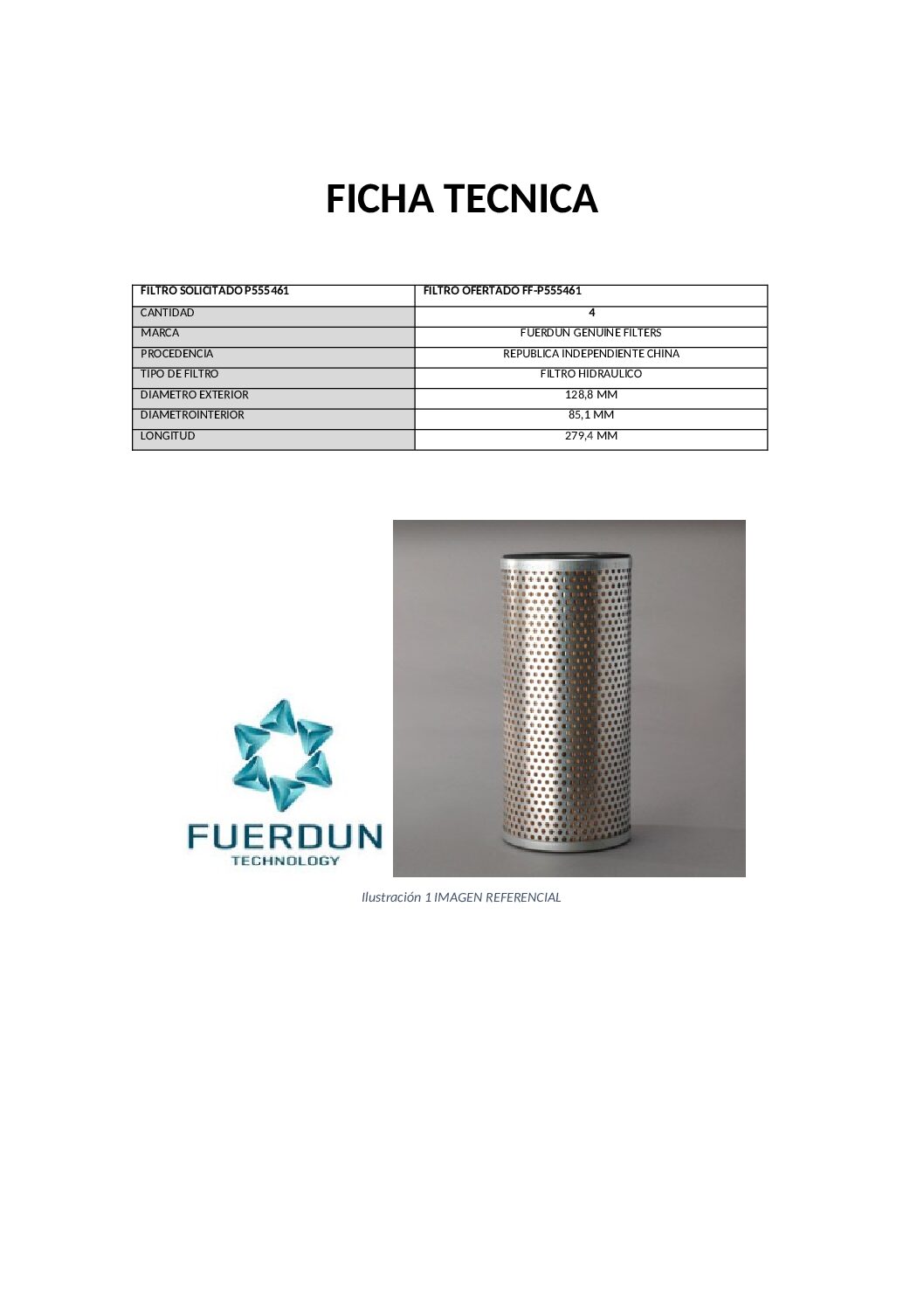 FILTRO HIDRAULICO