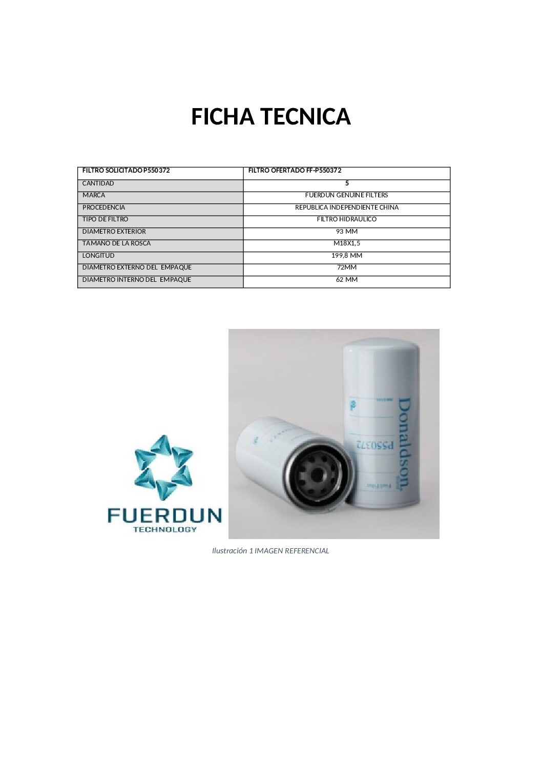 FILTRO DE COMBUSTIBLE