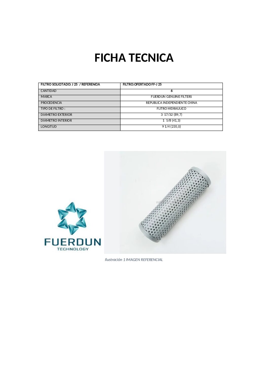 FILTRO HIDRAULICO