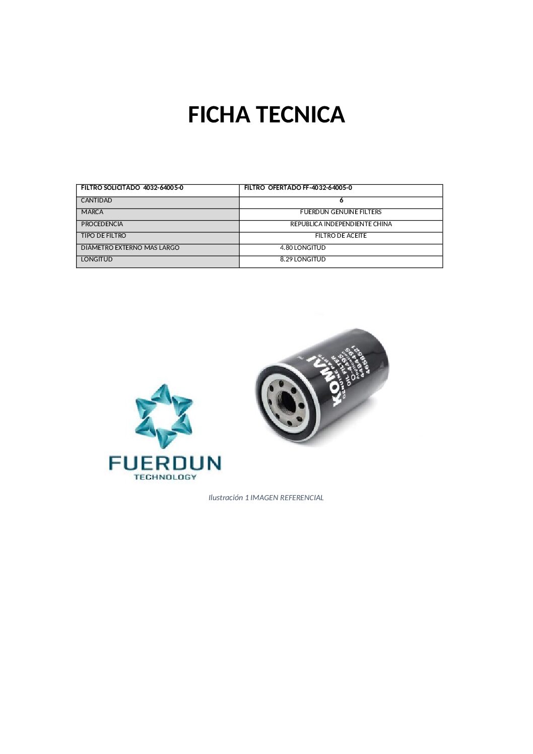FILTRO DE ACEITE DE MOTOR