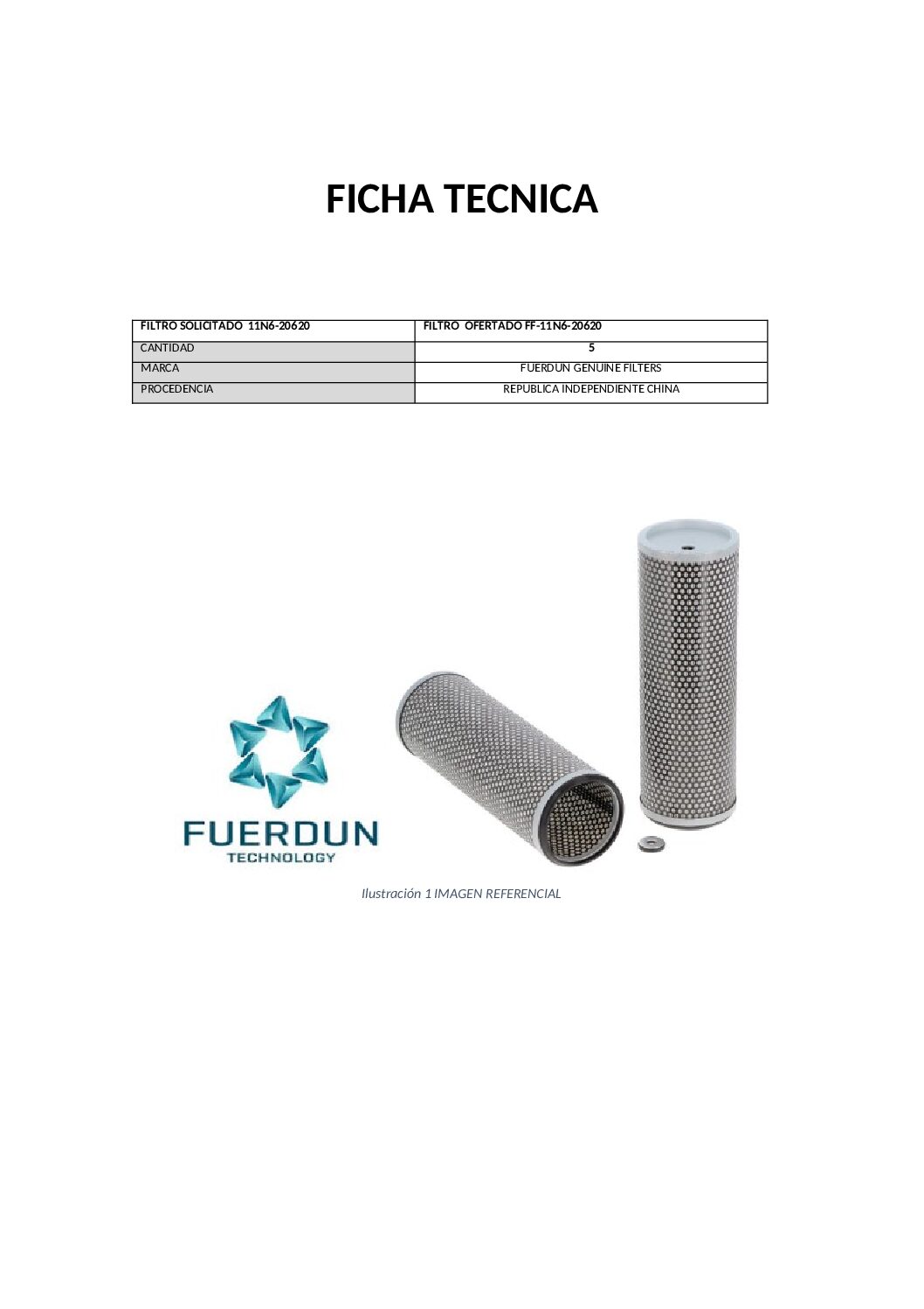FILTRO DE AIRE SECUNDARIO