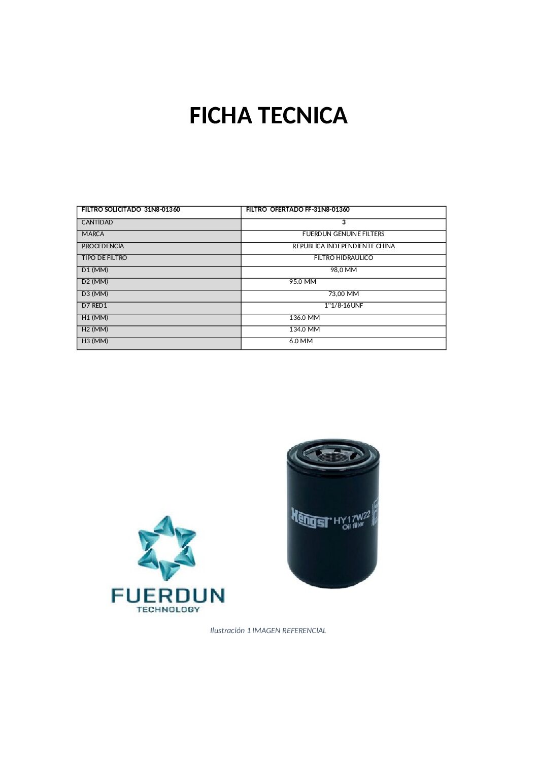 FILTRO HIDRAULICO DE DRENAJE