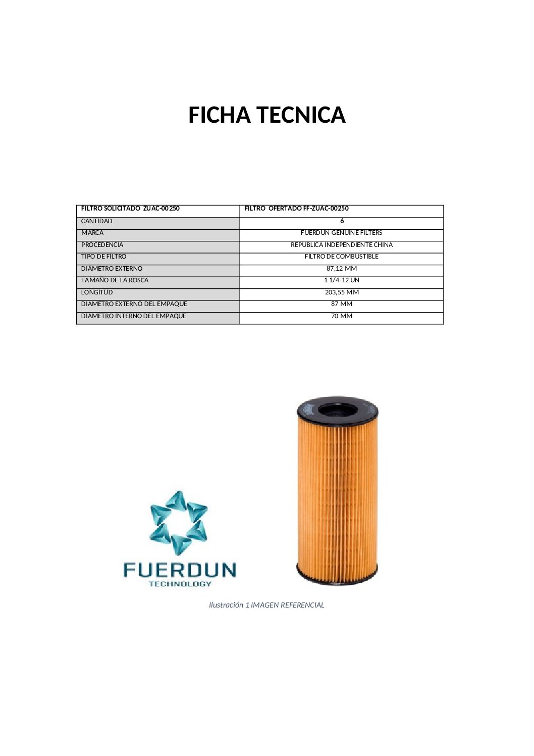 FILTRO DE COMBUSTIBLE RACOR