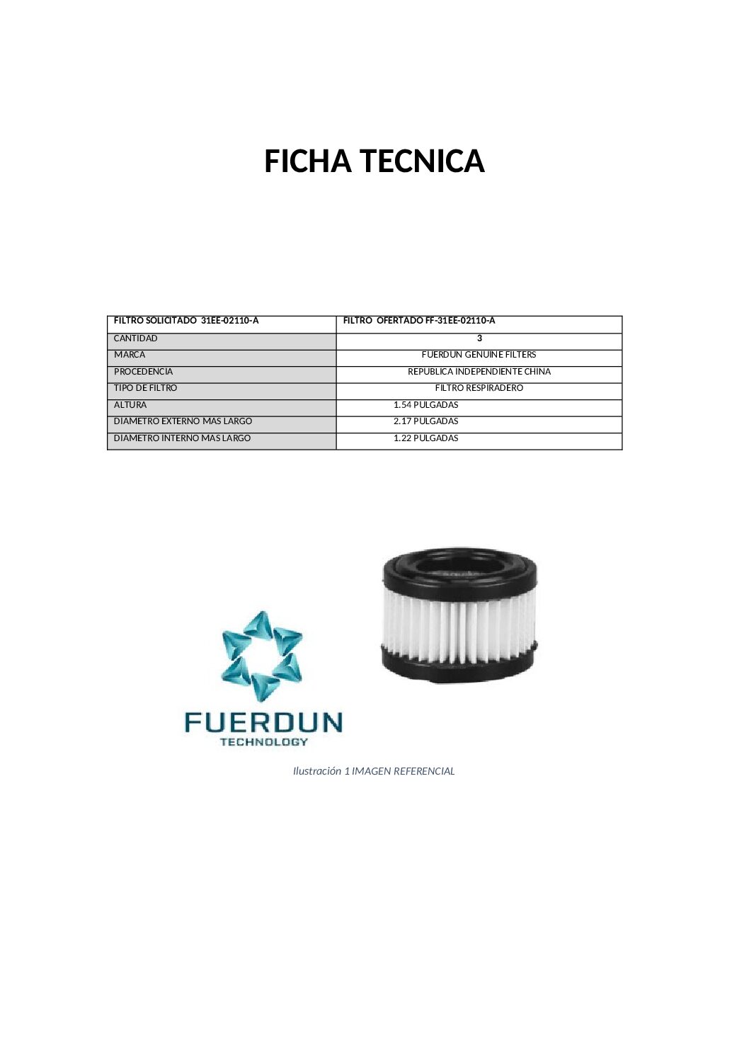 FILTRO HIDRAULICO RESPIRADERO