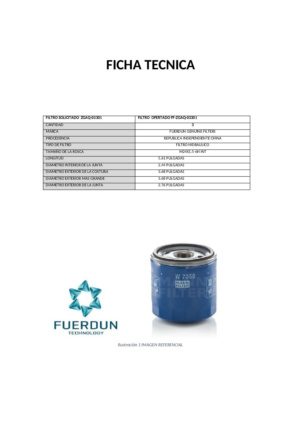 FILTRO DE ACEITE DE MOTOR